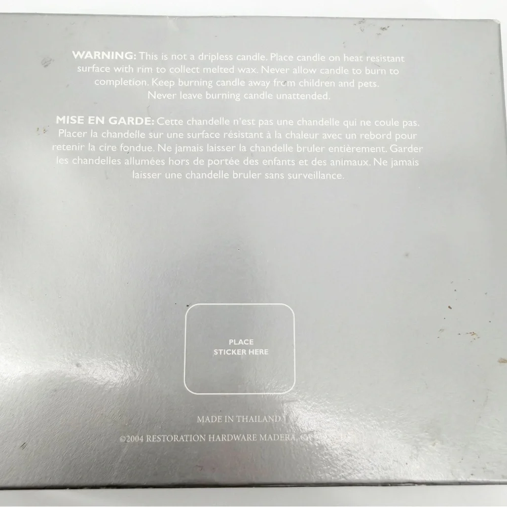 Retired NOB Restoration Hardware Mini Pear Candles 6 Silver